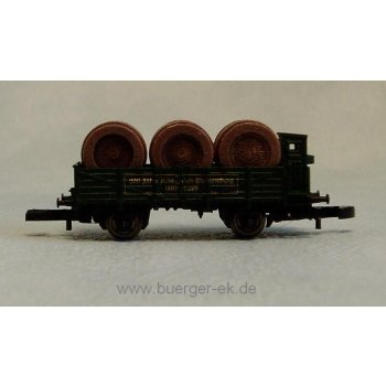 200 Jahe Königreich Württemberg - 56.Spielwarenmesse Nürnberg 10.2. bis 15.2.2005 (Hochbordwagen mit Bremserhaus, beladen mit 3 Holzfässern)