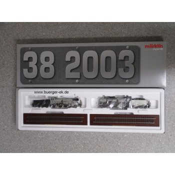 Set 2 BR 38 DampfloksBR38, Metall-Technologie-Edition 38 - 2003, Sonderserie mit Holzsockel