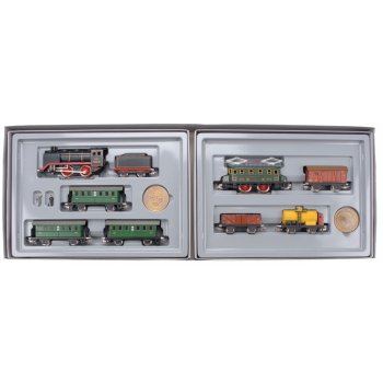 Nostalgie-Jubiläumspackung mit 1 Güterzug und 1 Personenzug