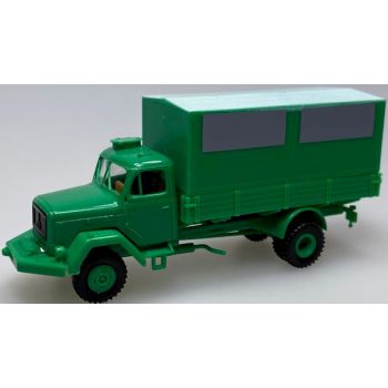 Magirus Eckhauber mit Seilwinde, Pritsche/Plane, POLIZEI, hellgrün