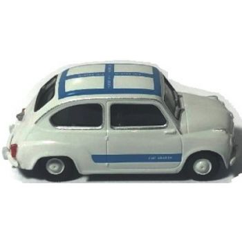 Fiat 600, Abarth, hellgrau mit blauem Dekor