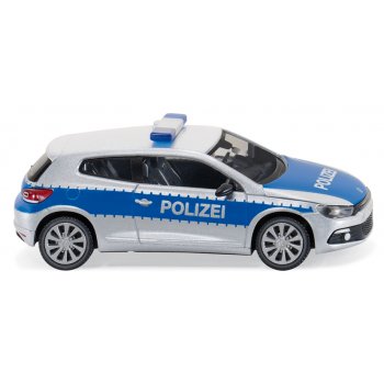 VW Scirocco, POLIZEI, silber/blau