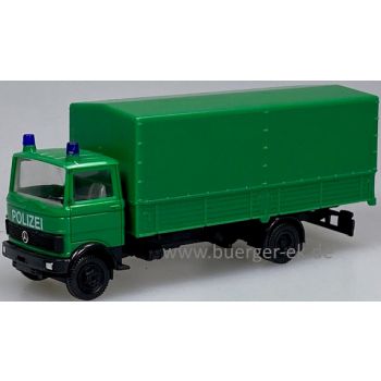 Mercedes-Benz 813 LKW POLIZEI, Pritsche/Plane, grün