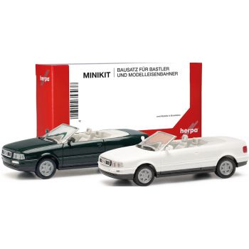 Audi Cabrio, mintgrün und alpinweiß, 2 Stück, MiniKit