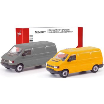 MiniKit Set mit 2 VW T4 Kasten, grau + ginstergelb