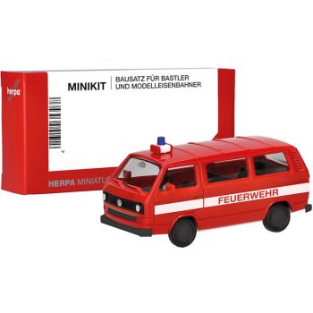 VW T3 Bus, Feuerwehr, rot, Minikit