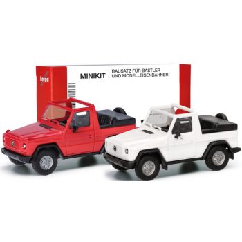 Puch G-Klasse (89), offen, Mini-Kit 2er-Set, rot + weiß