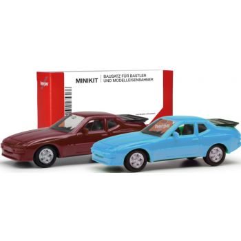 Porsche 944, Mini-Kit 2er-Set, blau + rot