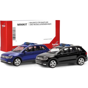 VW Tiguan, ultramarinblau und schwarz, 2 Stück, MiniKit