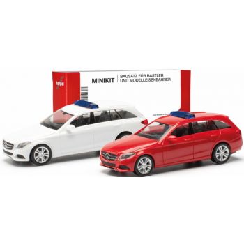Mercedes-Benz C-Klasse T-Modell mit Warnbalken, MiniKit, 2 Stück