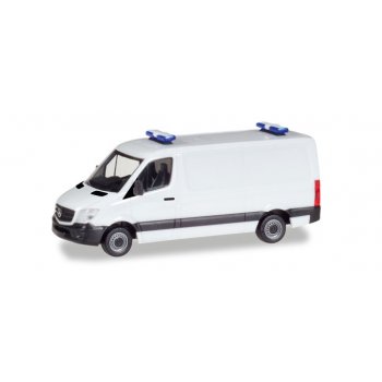 Mercedes-Benz Sprinter Kasten Flachdach, weiß, MiniKit (Warnlichtbalken liegen dem Bausatz bei.)