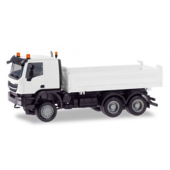 Iveco Trakker Meiller Kipper, 3achsig, weiß, MiniKit