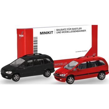 Opel Zafira, schwarz und rot, 2 Stück, MiniKit