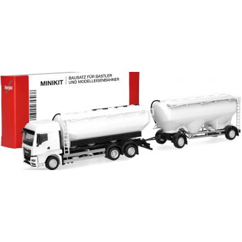 MAN TGS TM Eutersilo-Hängerzug, MiniKit, weiß