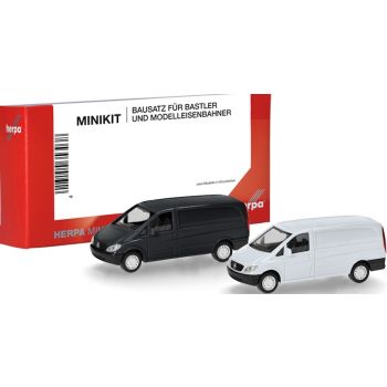 Mercedes-Benz Vito Kasten (W639 Baujahr 2003), weiß und schwarz, 2 Stück, Minikit
