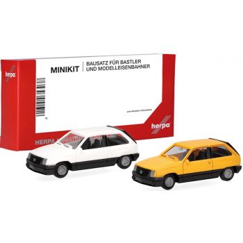 Opel Corsa A SR, weiß und gelb, 2 Stück, MiniKit