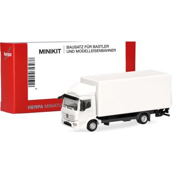 Mercedes-Benz Atego 13 Koffer LKW mit Ladebordwand, weiß, 1 Stück, MiniKit