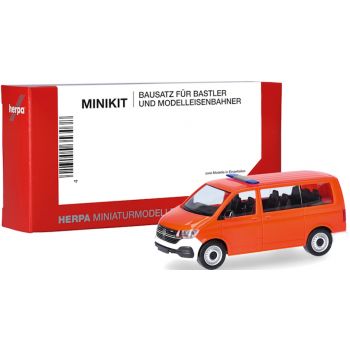VW T6.1 Bus, (Heckklappe geschlossen), tagesleuchtrot, 1 Stück, MiniKit