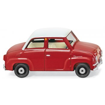 Glas Goggomobil, rot/weiß