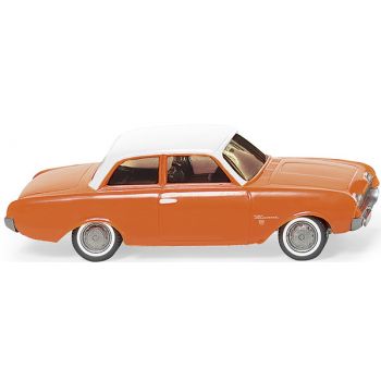 Ford Taunus 17M, orange mit weißem Dach, Baujahr 1960-64