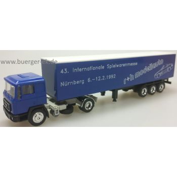 MAN Koffersattelzug r+h modellauto 43.Internationale Spielwarenmesse Nürnberg 6.12.2.1992 (r+h modellauto)
