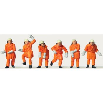 Feuerwehrleute - Einsatzkleindung orange