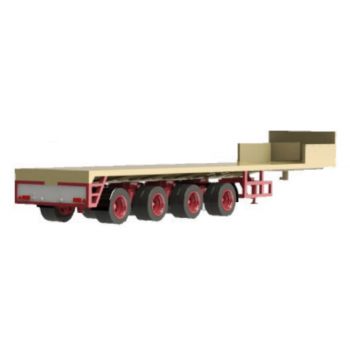 Ballast-Trailer 4achsig, beige/rot