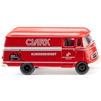 Mercedes-Benz L319 Kastenwagen, Clark Kundendienst, (US-Stapler), rot, Baujahr 1955-1968