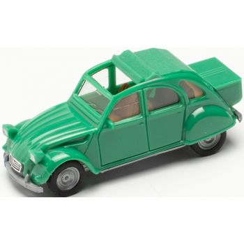 Citroen 2 CV mit Queue, signalgrün