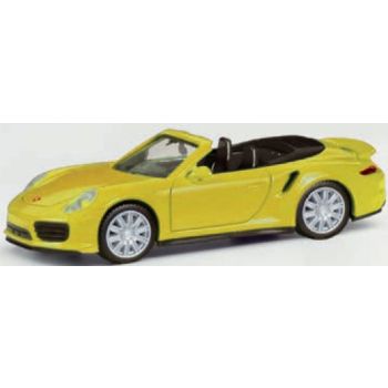 Porsche 911 Turbo Cabrio offen, racinggelb