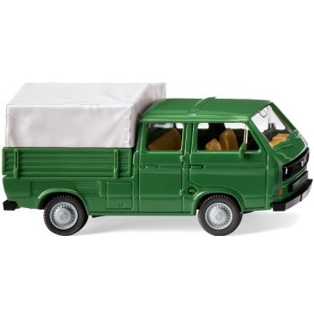 VW T3 Doppelkabine Pritsche/Plane, grasgrün, Baujahr 1979-92