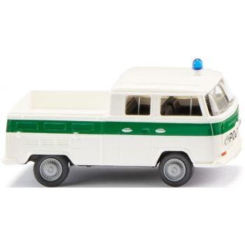 VW T2 Doppelkabine mit Pritsche, Bereitschaftspolizei, weiß/grün, Baujahr 1967-71