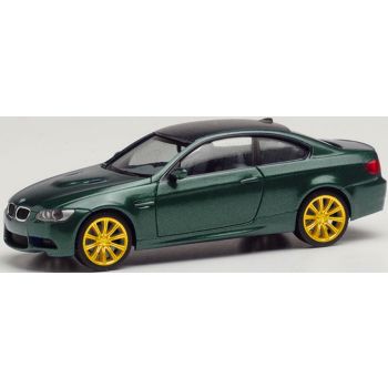 BMW M3 Coupe, British Racing Green metallic, Felgen gold