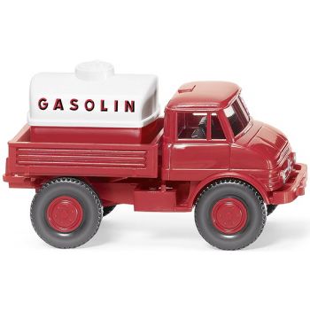 Unimog U 406 Pritsche mit Tankaufsatz, GASOLIN, rot, Baujahr 1963-75