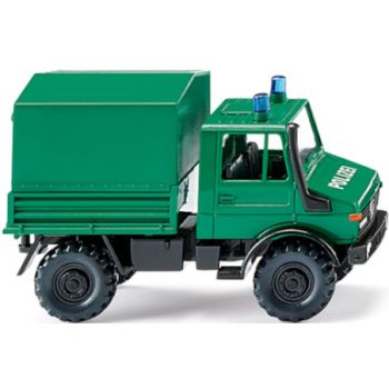 Mercedes-Benz Unimog U 1700, Pritsche/Plane, Bereitschaftspolizei, grün, Baujahr 1975-1993