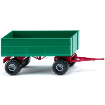Landwirtschaftlicher Anhänger, niedrige Pritsche, dunkelgrün