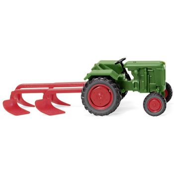 Normag Faktor I Traktor mit Pflug, laubgrün, Baujahr 1953-55