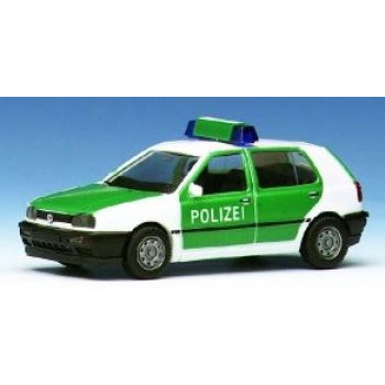 VW Golf CL POLIZEI, grün/weiß, Blaulichtbalken grün