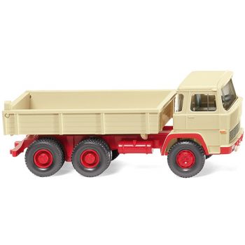 Magirus 3Achs-Flachpritschenkipper, hellelfenbein, Baujahr 1963-73