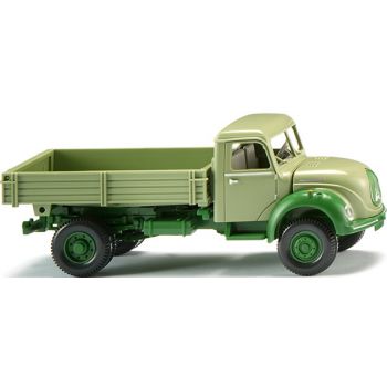 Magirus Rundhauber Pritschenkipper, hellgrün, Baujahr 1957-67