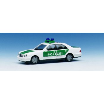 Mercedes-Benz E320 (neu) weiß/grün der POLIZEI mit grünem Blaulichtbalken 