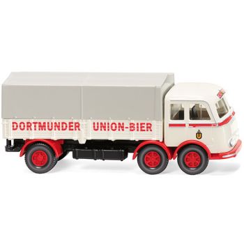 Mercedes-Benz LP 333, Pritschen-/Planen Bier-LKW, DORTMUNDER UNION-BIER, Baujahr 1958-61