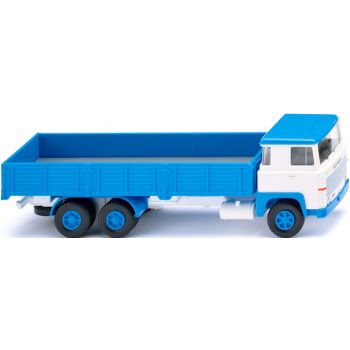 Scania 111 LBTHochbordpritschen-LKW, weiß/himmelblau, Baujahr 1975-1980