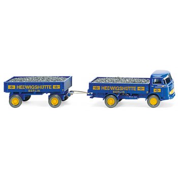 Mercedes-Benz LP 321 Pritschenhängerzug, Hewigshütte Berlin, in Erinnerung an die Berliner Brennstoffversorgung, Baujahr 1957-69