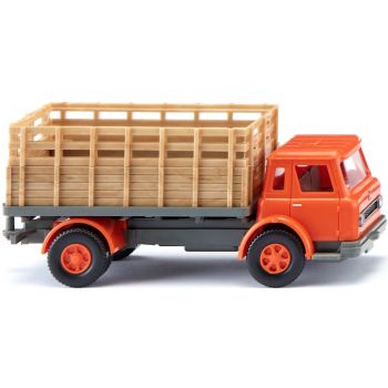 International Harvester, US-LKW mit Gitteraufbau, verkehrsorange, Baujahr 1962-1979