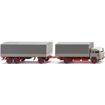 Magirus 235 D Pritschenhängerzug, kieselgrau, Baujahr 1963-1971