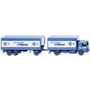 MAN Kühlkoffer-Hängerzug, INTER FRIGO, Kühlfracht für Europa, Baujahr 1972-75