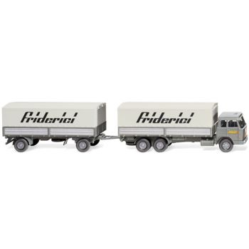 Hanomag Henschel Pritschen-/Planenhängerzug, Friderici - Schweizer Kultspediton, Baujahr 1969-70