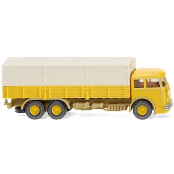 Büssing 12.000 Pritsche/Planen-LKW, senfgelb, Baujahr 1951-54