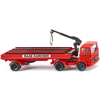 Mercedes-Benz Pritschensattelzug mit Kran, RAAB KARCHER, Baujahr 1965-1976